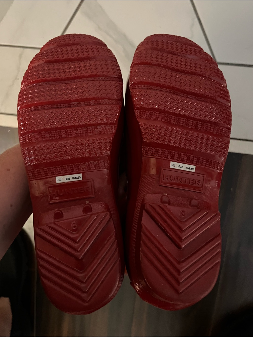 Hunter Gloss Red Knee-High Rain Boots Big Kids — image 7 of 8